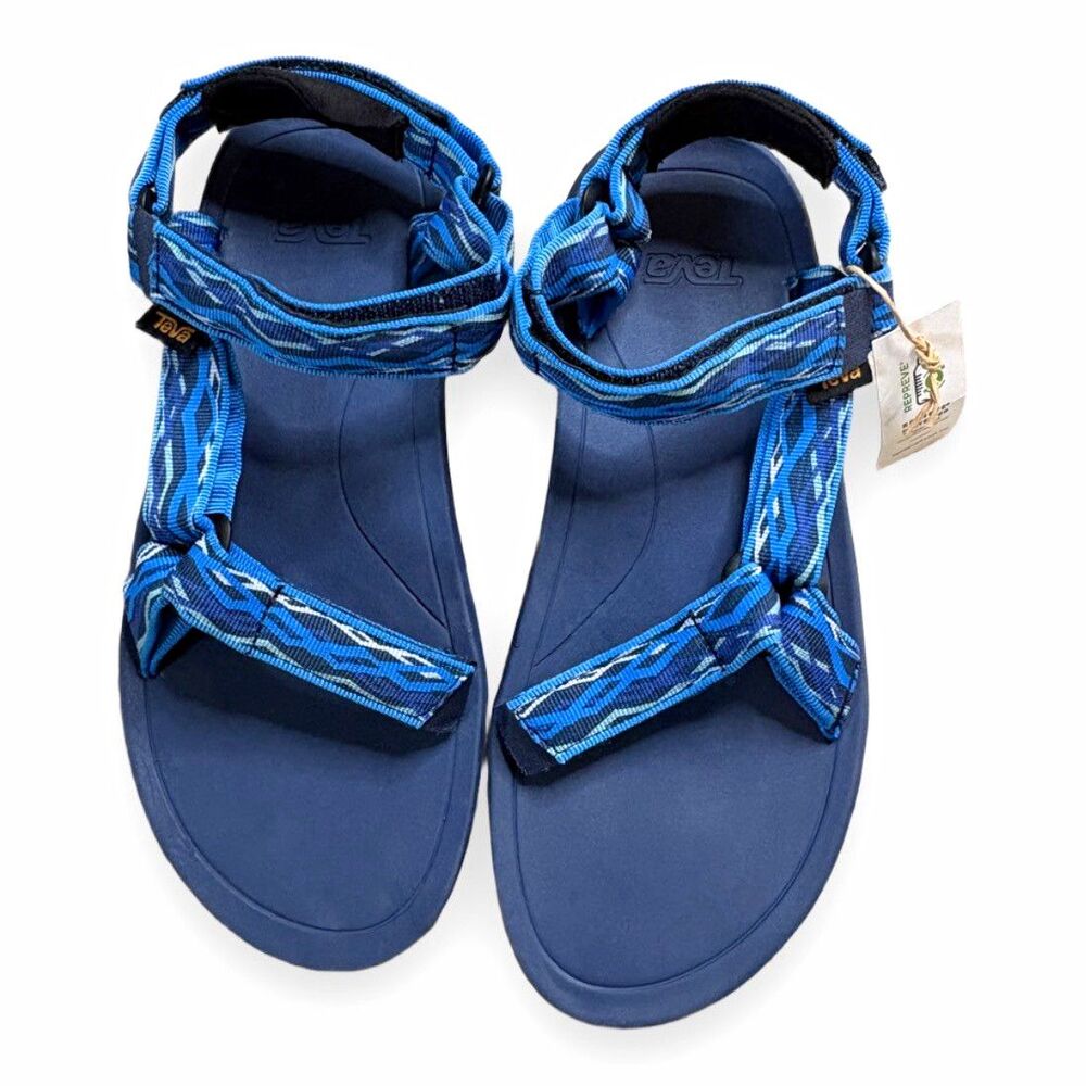 Teva Hurricane XLT2 Blue Patterned Strappy Sport Sandals Youth Size 7 Women's 9